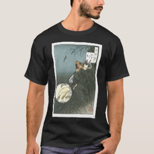Two Green Birds on Cherry Tree T-Shirt