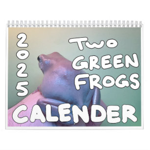 Two Green Frogs 2025 Calendar