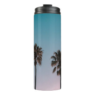 TWO GREEN PALM TREES THERMAL TUMBLER