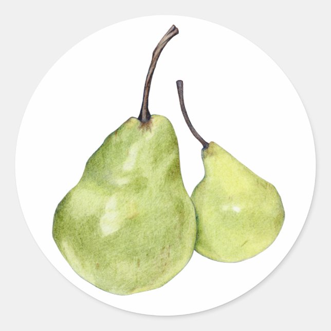 Two Green Pears Sticker (Front)