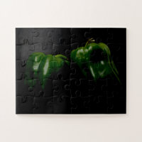 Two Green Peppers 11x14 30pc jpm
