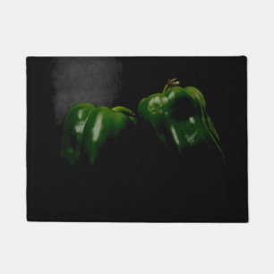 Two Green Peppers dmcn Doormat