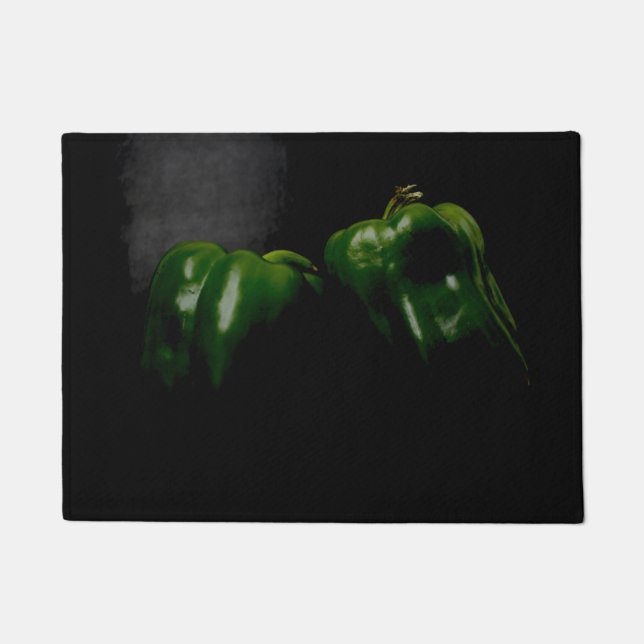 Two Green Peppers dmcnm Doormat (Front)