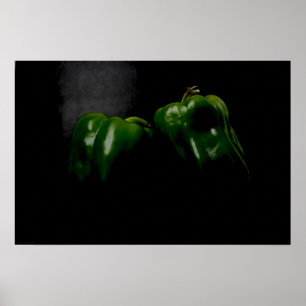 Two Green Peppers wapcn Poster
