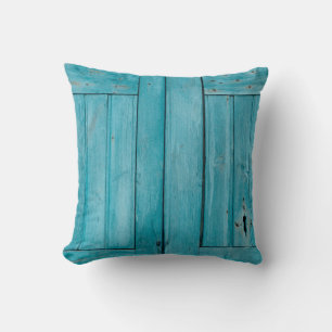 Two grey wooden doors cushion