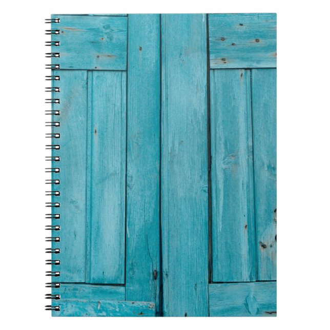 Two grey wooden doors notebook (Front)