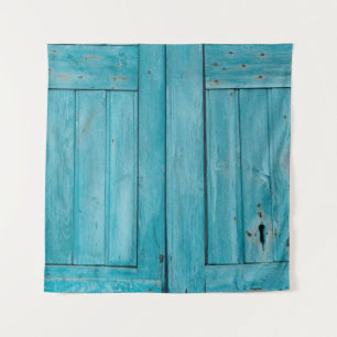 Two grey wooden doors tapestry