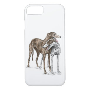 Two Greyhound Friends Dog Art iPhone 8/7 Case