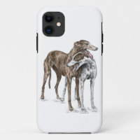 Two Greyhound Friends Dog Art
