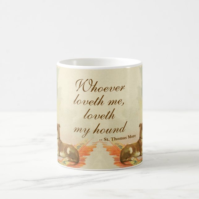 Two Greyhounds / Famous St. Thomas More Quote Coffee Mug (Center)