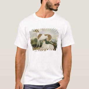 Two Greyhounds in a Landscape (oil on canvas) T-Shirt