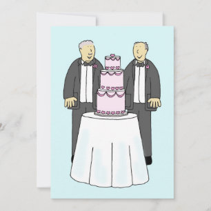 Two grooms and a civil union cake.