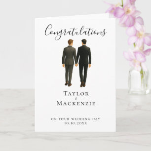 Two Grooms Congratulations on Your Wedding Day Card