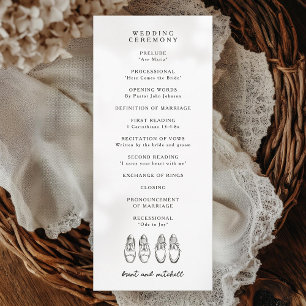 Two Grooms Dress Shoes Gay Wedding Program