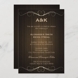 Two Grooms-Gay Country Wedding ı Invitation