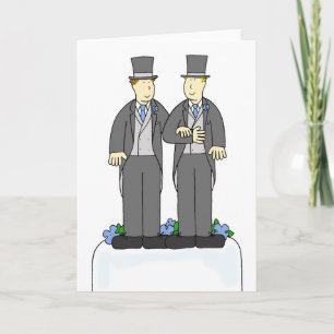 Two Grooms Gay Marriage Congratulations Card