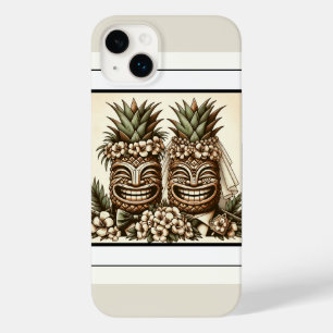 Two Grooms Gay Pineapple Tiki Head Retro Wedding  Case-Mate iPhone 14 Plus Case