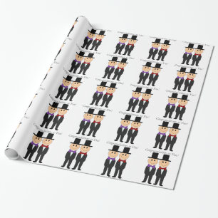 Two Grooms Gay Wedding Giftwrap Wrapping Paper