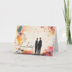 Two Grooms Wedding Invitation