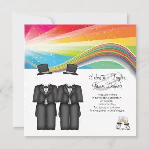 Two Grooms Wedding Invitation