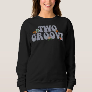 Two Groovy Aesthetic Nostalgia Retro Vintage Kids  Sweatshirt