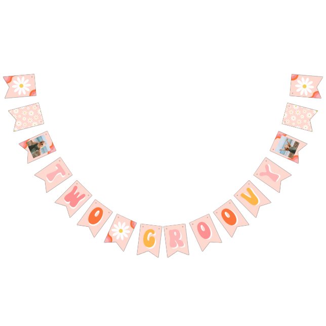 Two Groovy Birthday Banner | Groovy Party Decor (All)