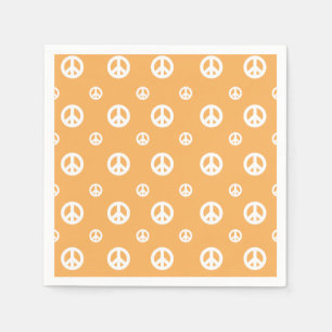 Two Groovy Retro Boy peace sign birthday Napkin