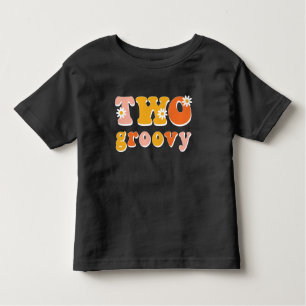 Two Groovy Retro Second Birthday Shirt