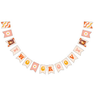 Two Groovy Second Birthday Photo Banner