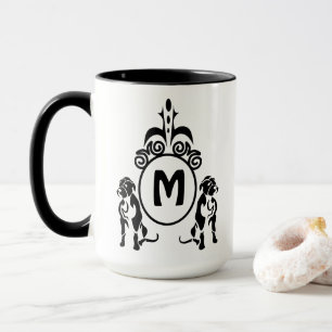 Two Guard Dog Monogram Mug