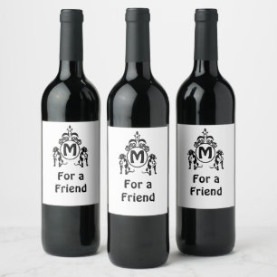 Two Guard Dog Monogram Wine Label