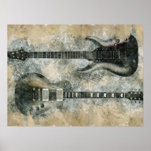 Two Guitars Poster
