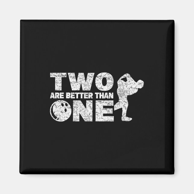 Two Handed Bowler Funny Bowling  Magnet (Front)