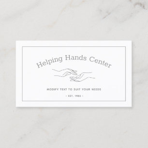 Two Hands Adult Outpatient Caregiver Caregiving Business Card