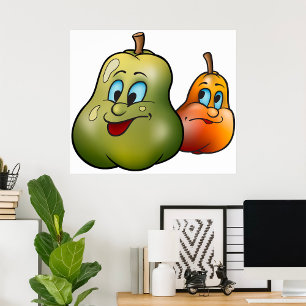 Two Happy Pears Poster