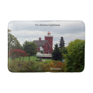 Two Harbour Lighthouse & Boat bathmat