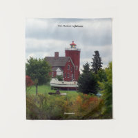 Two Harbour Lighthouse & Boat tapestry