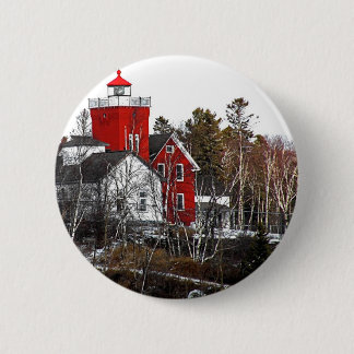 Two Harbours Lighthouse 6 Cm Round Badge