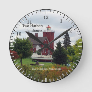 Two Harbours Lighthouse and boat clock