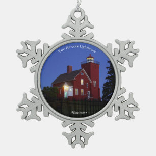 Two Harbours Lighthouse dusk ornament