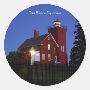 Two Harbours Lighthouse dusk sticker