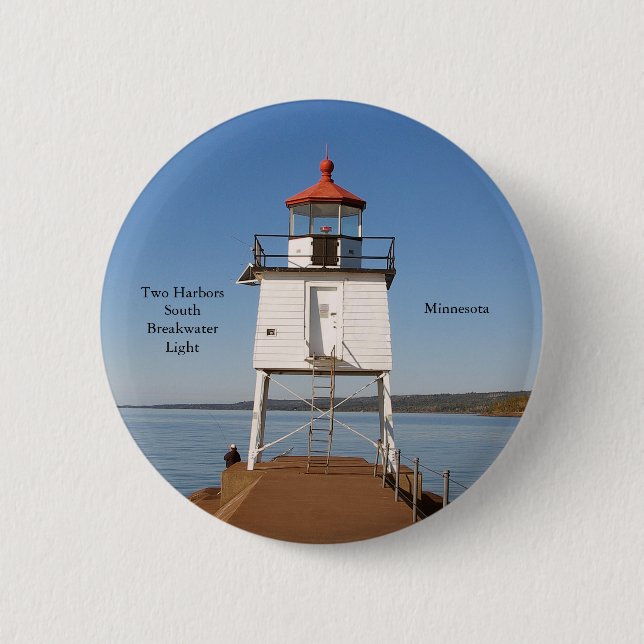 Two Harbours South Breakwater Light button (Front)