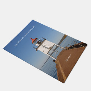 Two Harbours South Breakwater Light door mat