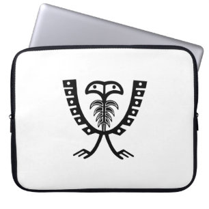 Two Headed Black Eagle Laptop Sleeve