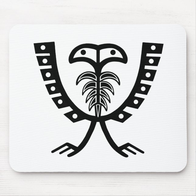 Two Headed Black Eagle Mouse Pad (Front)