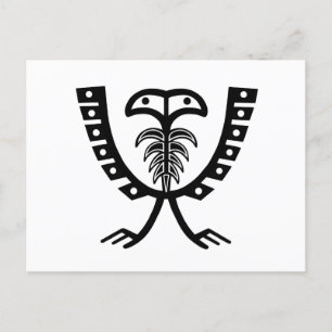 Two Headed Black Eagle Postcard