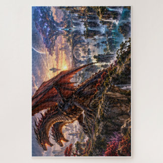 Two-Headed Dragon and Enchanted Kingdom Jigsaw Puzzle