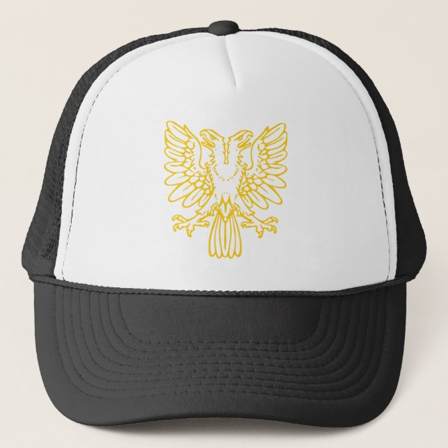 Two Headed Eagle - Amber Trucker Hat (Front)