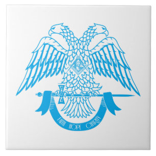 Two-headed eagle as Masonic symbol Ceramic Tile