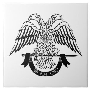 Two-headed eagle as Masonic symbol Ceramic Tile